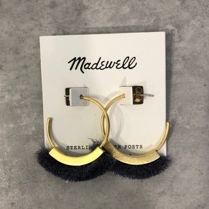 Madewell fringed hoop earrings